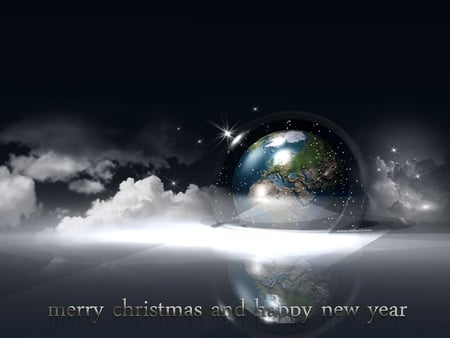 Merry Christmas, World ! - christmas, abstract, fantasy, x-mas, 3d, earth, holidays