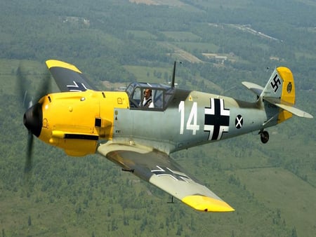 Messerschmitt BF109 - airplane, aircraft, fly, antique