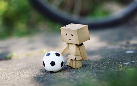 Danbo Soccer - picture, ball, small, soccer, cool, danbo, robot