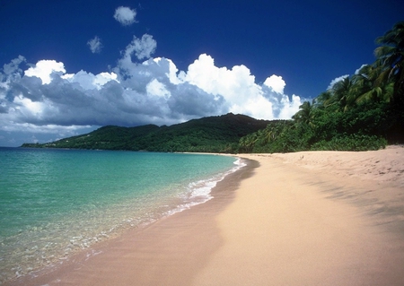 Beach and sea - clouds, nature, beach, sea, other