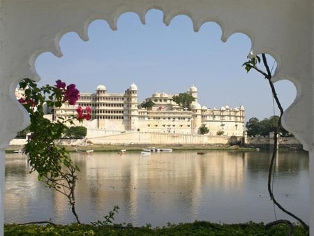 Udaipur Palace, India - india, water, sky, building