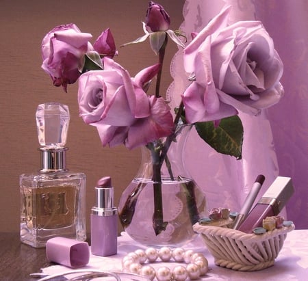 Still Life - roses, pink, still life, beautiful