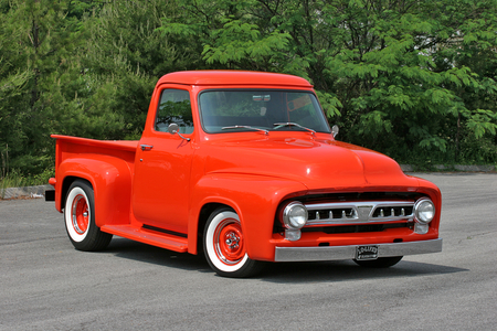 1953 Ford F-100 - classic, ford, red, truck