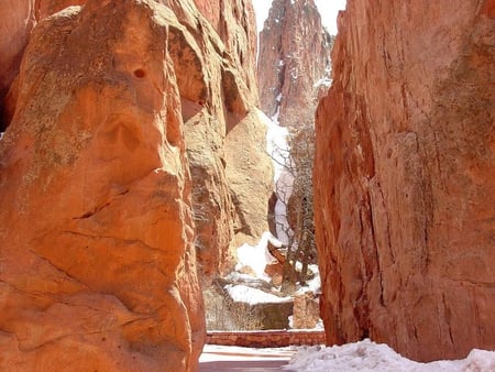 At the Garden of the Gods - rock, canyon, light, ground