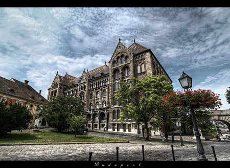 budapest - architecture, sky, landscape, trees