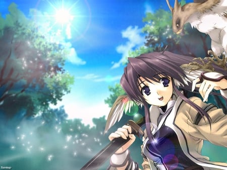 Utawarerumono - bird, cute, utawarerumono, anime