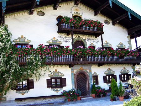 Bavarian house - flowers, house, germany, bavaria