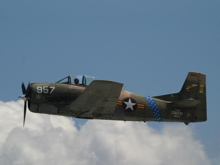 T-28B (N28CU) Warbird - sky, plane, war, clouds