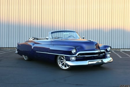 53 Cadillac Series 62 - 1953, blue, gm, conv