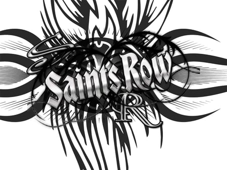 saints row - logo, video game, ps3, xbox, saints row