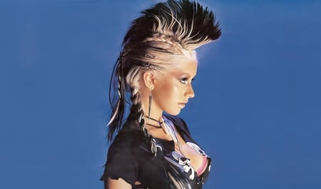 Christina Aguilera - aguilera, hairstyle, christina, punk