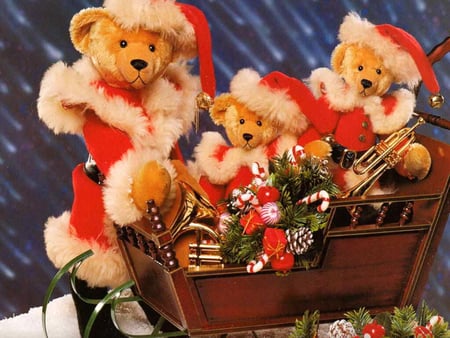 Full of Christmas - christmas, bear, december, holiday, new year, teddy