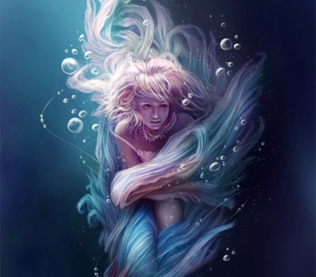 Underwater - beauty, female, girl, water, fantasy, lovely, underwater, cg, pretty, pink, cute