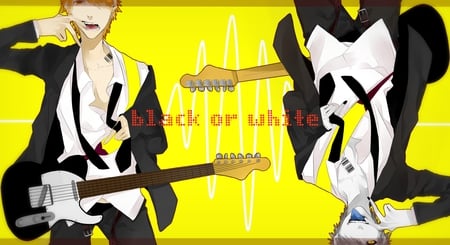 Bleach - hollow, guitar, ichigo, anime, suit, bleach