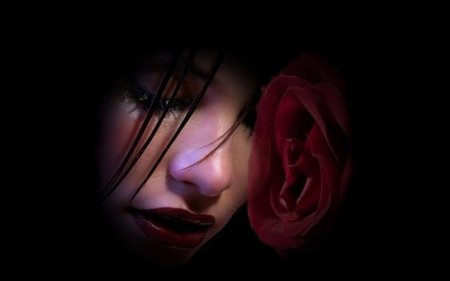 ღ ❀❤sad to be alone❤❀ღ - alone, rose, sad, woman