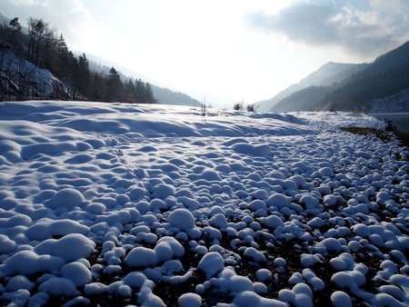 snowballs - winter, nature, balls, snow