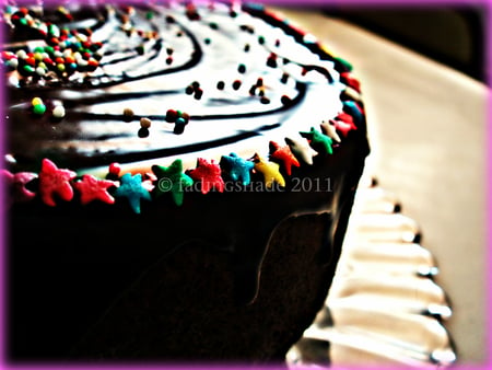 Colorful Cake - bright, chocolate, colors, cake, sweet, good, birthday