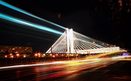 Basarab bridge-Bucharest(5) - modern, basarab, bucharest, night, architecture, bridge