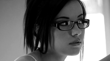 Smart & Beautiful - pretty, special, beautiful, photography, smart, photoshop, beauty, woman, cute, face, black and white