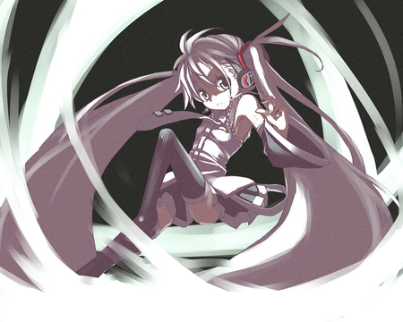 Light and Energy - hatsune miku, light, pervy, miku hatsune, suspension, bright, crazed, white, hatsune, vocaloid, miku, energy