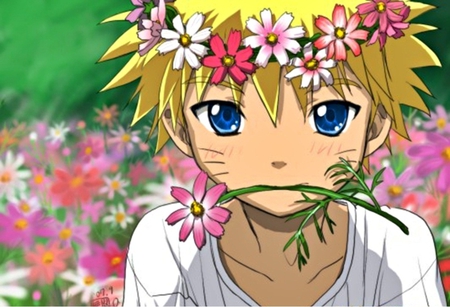 Uzumaki Naruto - uzumaki, flowers, naruto