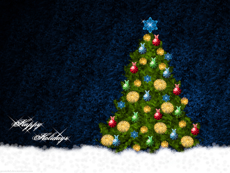 Christmas tree - holiday, christmas tree, abstract, christmas