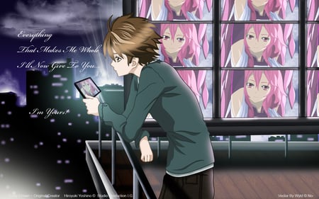 Everything That Makes Me Whole - pink hair, guilty crown, tv, anime, girl, boy