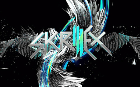 Skrillex - black, white, skrllex, blue