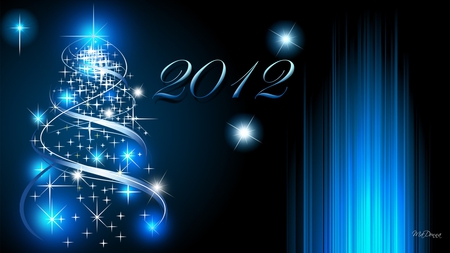 2012 - 2012, blue, new years, firefox persona, christmas, feliz navidad, glow, beams, bright, shine