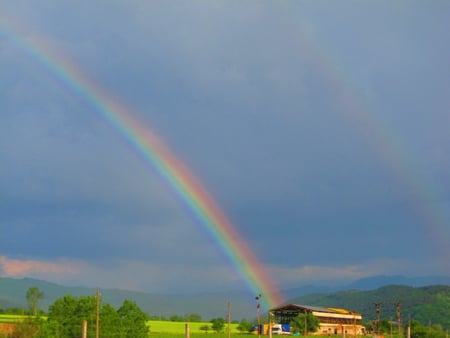 rainbow - rainbow, house, spring