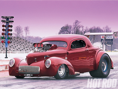 41 Willys - ford, 1941, blown motor, red