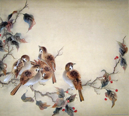 Sun Wenbo - animal, bird, sun wenbo, painting, art