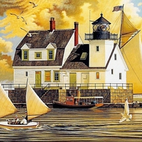 Charles Wysocki - Rockland Breakwater Light