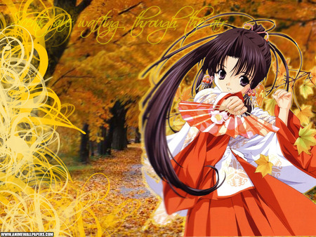 Autumn Princess - princess, anime, autumn