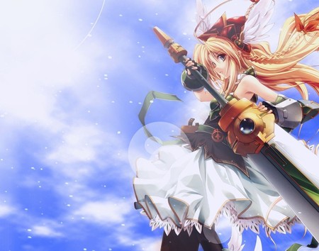 Celestial Warrior - celestial, heaven, anime, warrior, divine, sword, guardian, sky