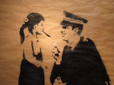 Banksy - stencil, graffiti, art, banksy