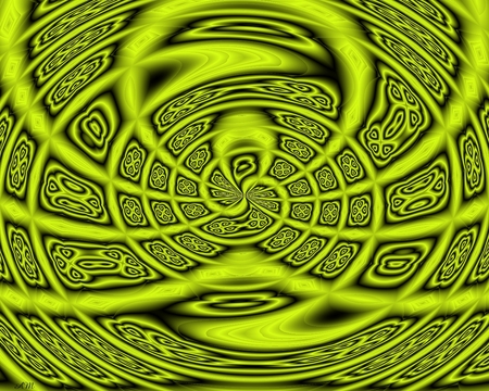 Abstract in lime green - abstract, 3d, computer art, green