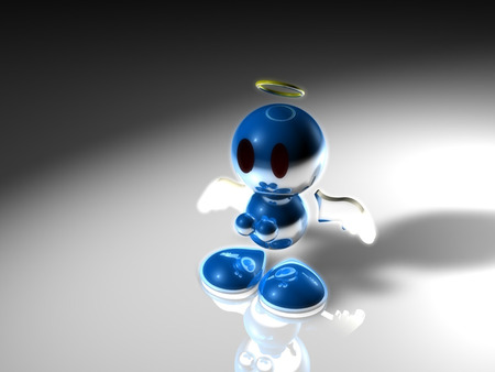 blue 3d angel