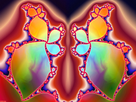 Cyber-Mirror - abstract, trippy, druffix, colors, freaky, cool, flower, desktop, mirror, cyber, fractals, art