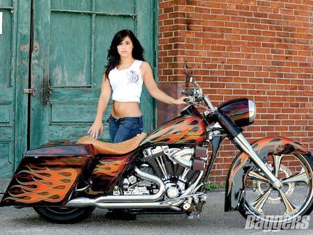 It's Good To Be The King - hd, bike, babe, model