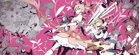 mahou shoujo madoka magica - wall, mahou shoujo madoka magica, girl, magic