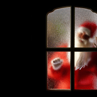 santas at the door