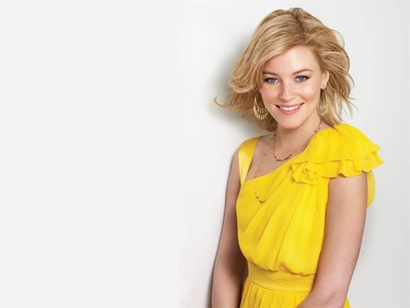 Elizabeth Banks - elizabeth banks, elizabeth, actress, banks, girl, earing, model, makeup, blonde hair, yellow, beautiful, smile, cute