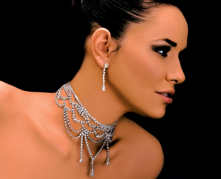 Happy Birthday, my lovely friend Dixit Hemandra :) - necklace, woman earrings, swarovski, crystals