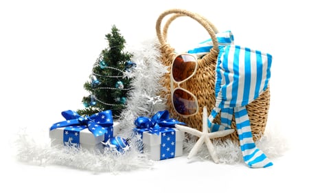 Merry Christmas - new year, xmas, gift, magic, sunglasses, white, balls, blue ball, presents, holiday, ribbon, gifts, christmas gift, wicker, christmas tree, happy new year, bow, beautiful, bows, beauty, ribbons, photography, blue balls, florida, basket, magic christmas, starfish, box, pretty, decorations, tree, bathing suit, ball, lovely, christmas, purse, merry christmas, blue, bikini