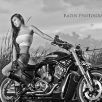 GIRL WITH HARLEY DAVIDSON
