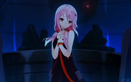 Inori - fantasy, anime, female, lab, guilty crown, cute, pink hair, yuzuriha inori