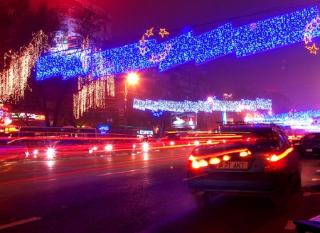 Magheru at night - nice, others, colorful, place, lights