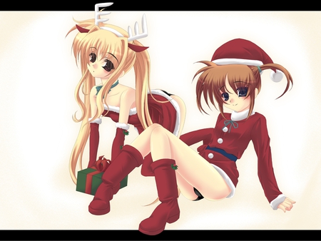 A Very Magical Christmas - santa, nanoha takamachi, magical lyrical girl nanoha, fate testarossa, christmas