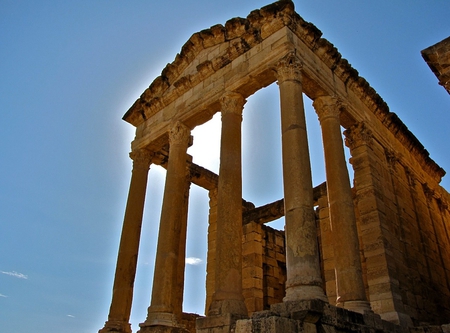 Sbeitla Tunisia - tunisia, sbeitla, romaines, africa, ruines, romain, tunisie, carthago, roman